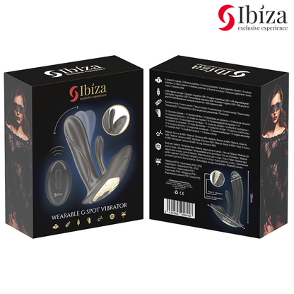 IBIZA - VIBRATEUR PORTABLE AVEC STIMULATION DU POINT G ET DU CLITORIS AVEC TÉLÉCOMMANDE