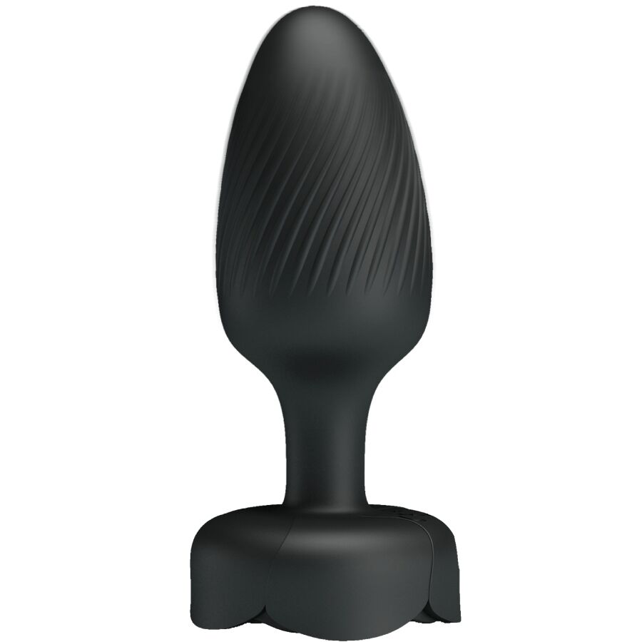 PRETTY LOVE - PLUG ANAL VARIAN AVEC LUMIÈRE LED NOIR 10,8 CM