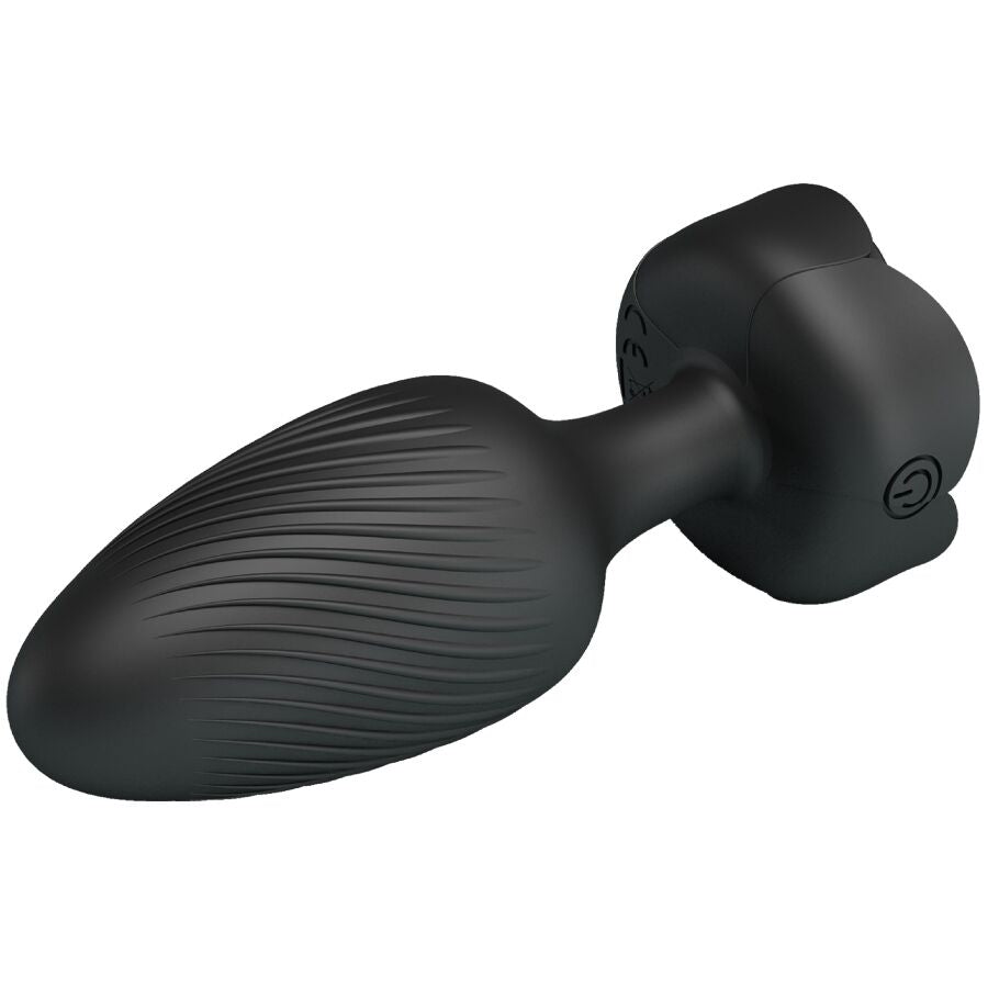 PRETTY LOVE - PLUG ANAL VARIAN AVEC LUMIÈRE LED NOIR 10,8 CM