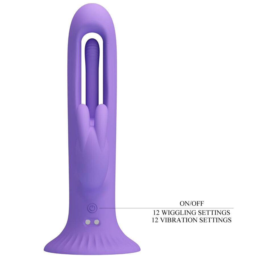 PRETTY LOVE - VIBRATEUR LAPIN KILLMOULIS 12 MODES DE VIBRATION VIOLET