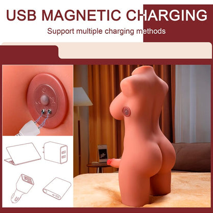 XISE - MIAH LADY BOY TORSE FÉMININ AVEC GODE AVEC VIBRATION ET POUSSÉE 55 CM