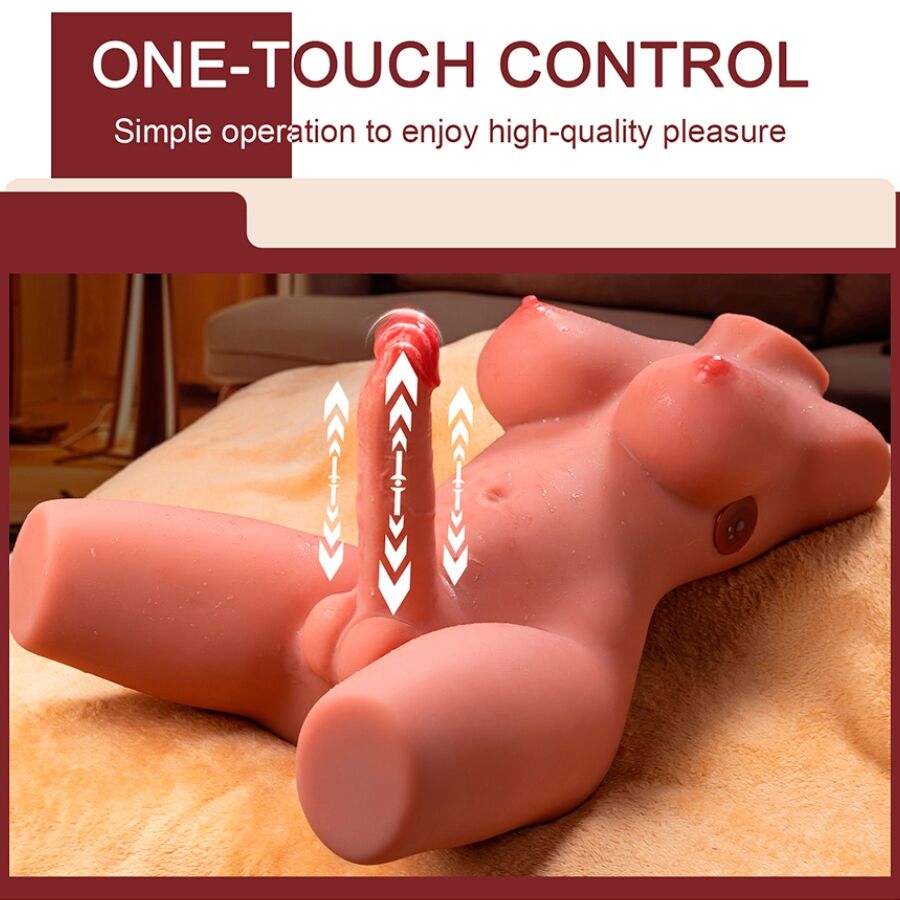 XISE - MIAH LADY BOY TORSE FÉMININ AVEC GODE AVEC VIBRATION ET POUSSÉE 55 CM