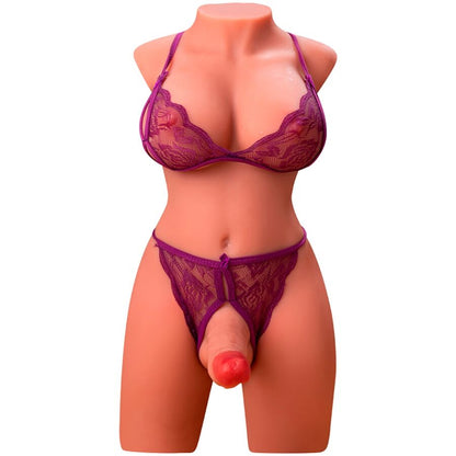 XISE - MIAH LADY BOY TORSE FÉMININ AVEC GODE AVEC VIBRATION ET POUSSÉE 55 CM