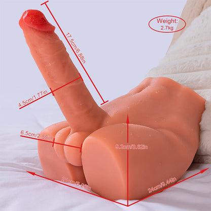 XISE - PEEL DILDO ASS GODE RÉALISTE MASTURBATEUR POSITION FRONTALE AVEC POUSSÉE 17,5 CM