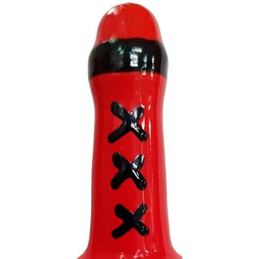CONDOMERIE - PRÉSERVATIFS FANTAISIE PEINTS À LA MAIN AMSTERDAM ROUGE