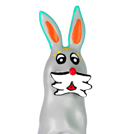 CONDOMERIE - PRÉSERVATIFS FANTAISIE PEINTS À LA MAIN EN FORME DE LAPIN XL