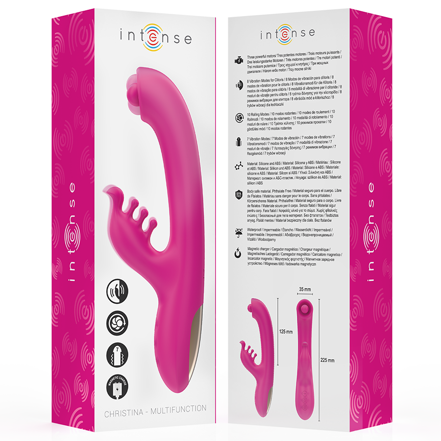 INTENSE - CHRISTINA VIBRATEUR LAPIN MULTIFONCTION 22,5 CM ROSE