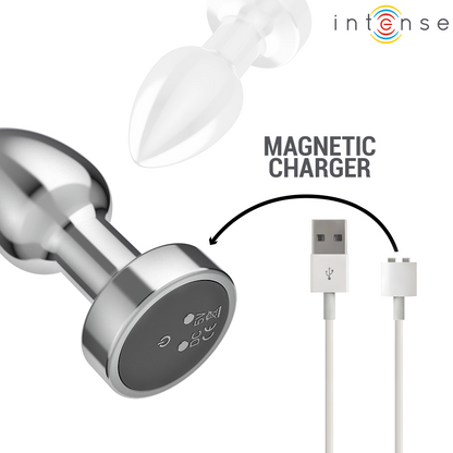 INTENSE - PLUG ANAL 10 VIBRATIONS MÉTAL AVEC TÉLÉCOMMANDE S