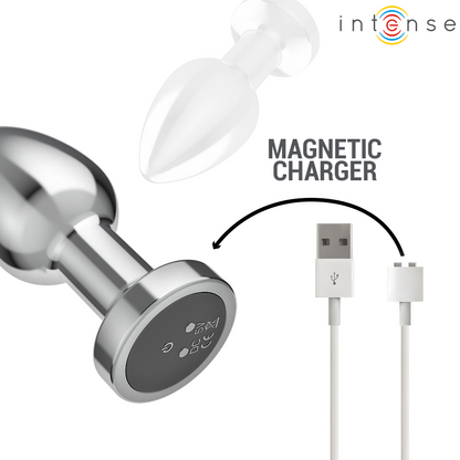 INTENSE - PLUG ANAL 10 VIBRATIONS MÉTAL AVEC TÉLÉCOMMANDE M