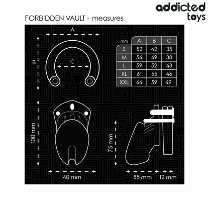 ADDICTED TOYS LOCKED - CAGE À PÉNIS INTERDITE 10 CM