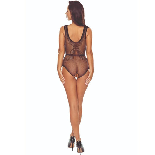 PASSION - BS115 BODYSTOCKING NOIR GRILLE