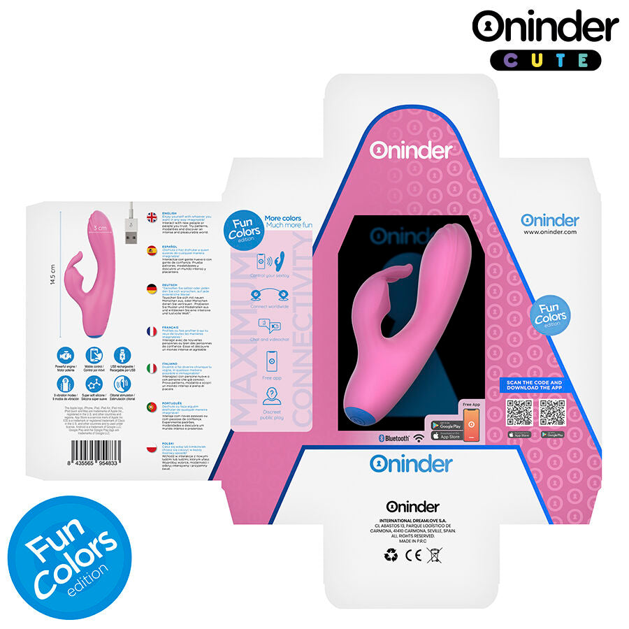 ONINDER CUTE - LOVE BUNNY VIBRATEUR POINT G CLITORIS - APPLICATION GRATUITE MONDIALE