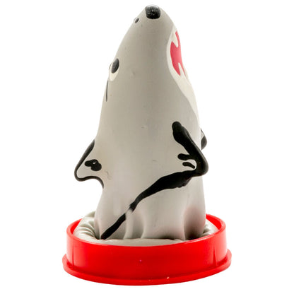 CONDOMERIE - PRÉSERVATIFS FANTAISIE PEINTS À LA MAIN MODÈLE REQUIN 1