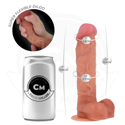 COCK MILLER - GODE ARTICULABLE HYPERRÉALISTE 17,8 CM