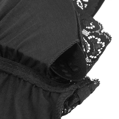 SUBBLIME - TEDDY DÉTAIL DENTELLE FLORALE NOIR L/XL