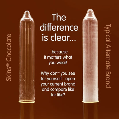 SKINS - PACK DE 4 PRÉSERVATIFS PREMIUM CHOCOLAT