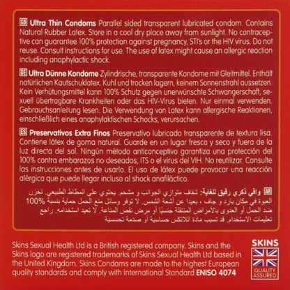 SKINS - PACK DE 4 PRÉSERVATIFS ULTRA FINS PREMIUM