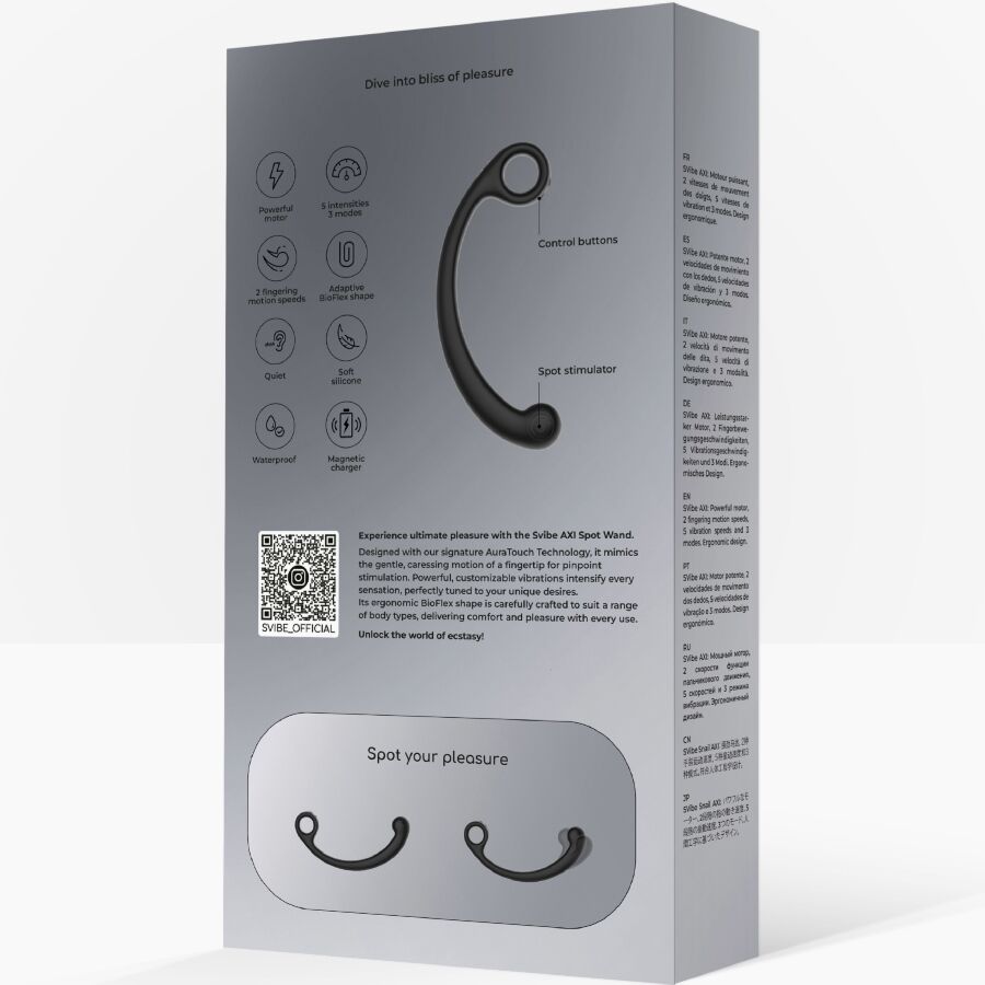 SNAIL VIBE - BAGUETTE DE MASSAGE VIBRANTE AXI NOIRE