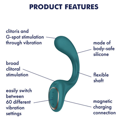 SATISFYER - G FOR FODDES 2 VIBRATEUR LAPIN BOUTEILLE VERTE