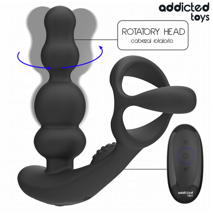 ADDICTED TOYS - MASSEUR DE PROSTATE ROTATIF À TÉLÉCOMMANDE