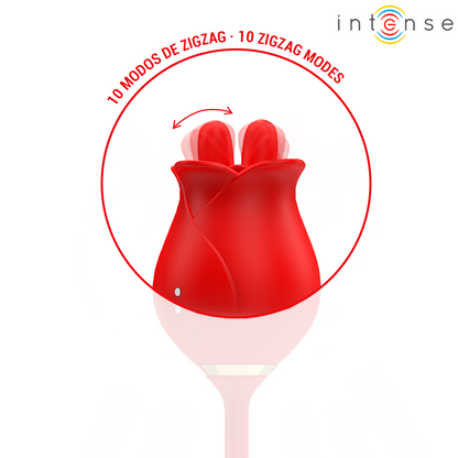 INTENSE - MELANIE DOUBLE STIMULATEUR DE CLITORIS AVEC LANGUE EN ZIGZAG