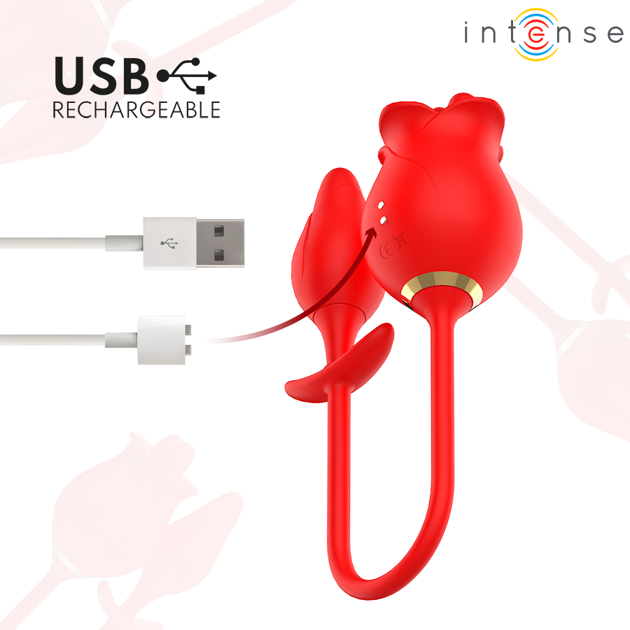 INTENSE - MELANIE DOUBLE STIMULATEUR DE CLITORIS AVEC LANGUE EN ZIGZAG