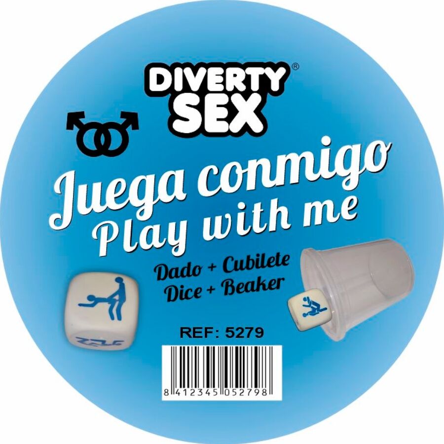 DIABLO PICANTE - DÉ DUR BLANC AVEC POSITIONS D'HOMMES ET CUBE