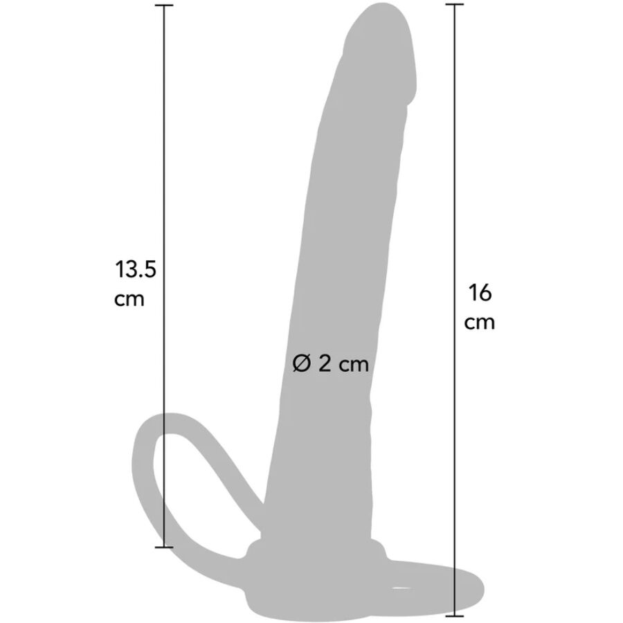 GET REAL - PÉNÉTRATEUR ANAL EN SILICONE DOUBLE TROUBLE 16 CM