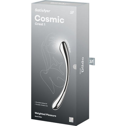 SATISFYER - COSMIC CREST 1 GODEMICHET DOUBLE EXTRÉMITÉ EN ACIER INOXYDABLE