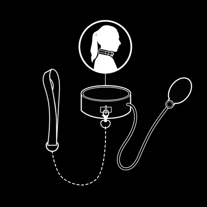 FETISH SUBMISSIVE BONDAGE - COLLIER D'ÉTRANGLEMENT GONFLABLE AVEC CHAÎNE