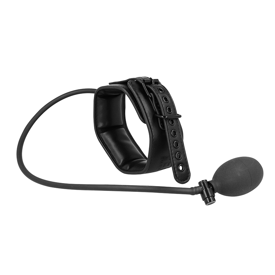 FETISH SUBMISSIVE BONDAGE - COLLIER D'ÉTRANGLEMENT GONFLABLE AVEC CHAÎNE
