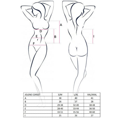 PASSION - FEMME JOLENE CORSET NOIR TAILLE L/XL