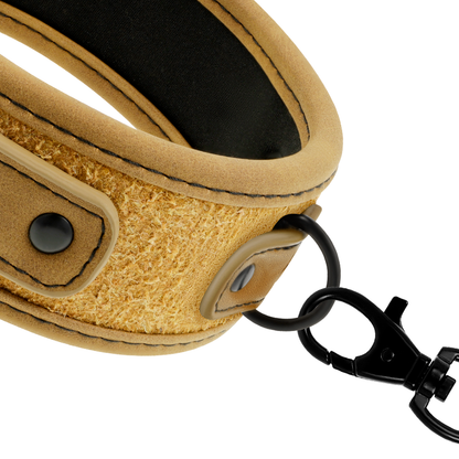 FETISH SUBMISSIVE ORIGIN - COLLIER CHAÎNE DOUBLÉE DE NÉOPRÈNE