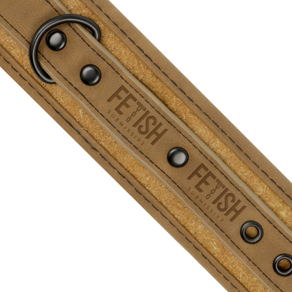 FETISH SUBMISSIVE ORIGIN - MENOTTES EN CUIR VEGAN AVEC DOUBLURE EN NÉOPRÈNE
